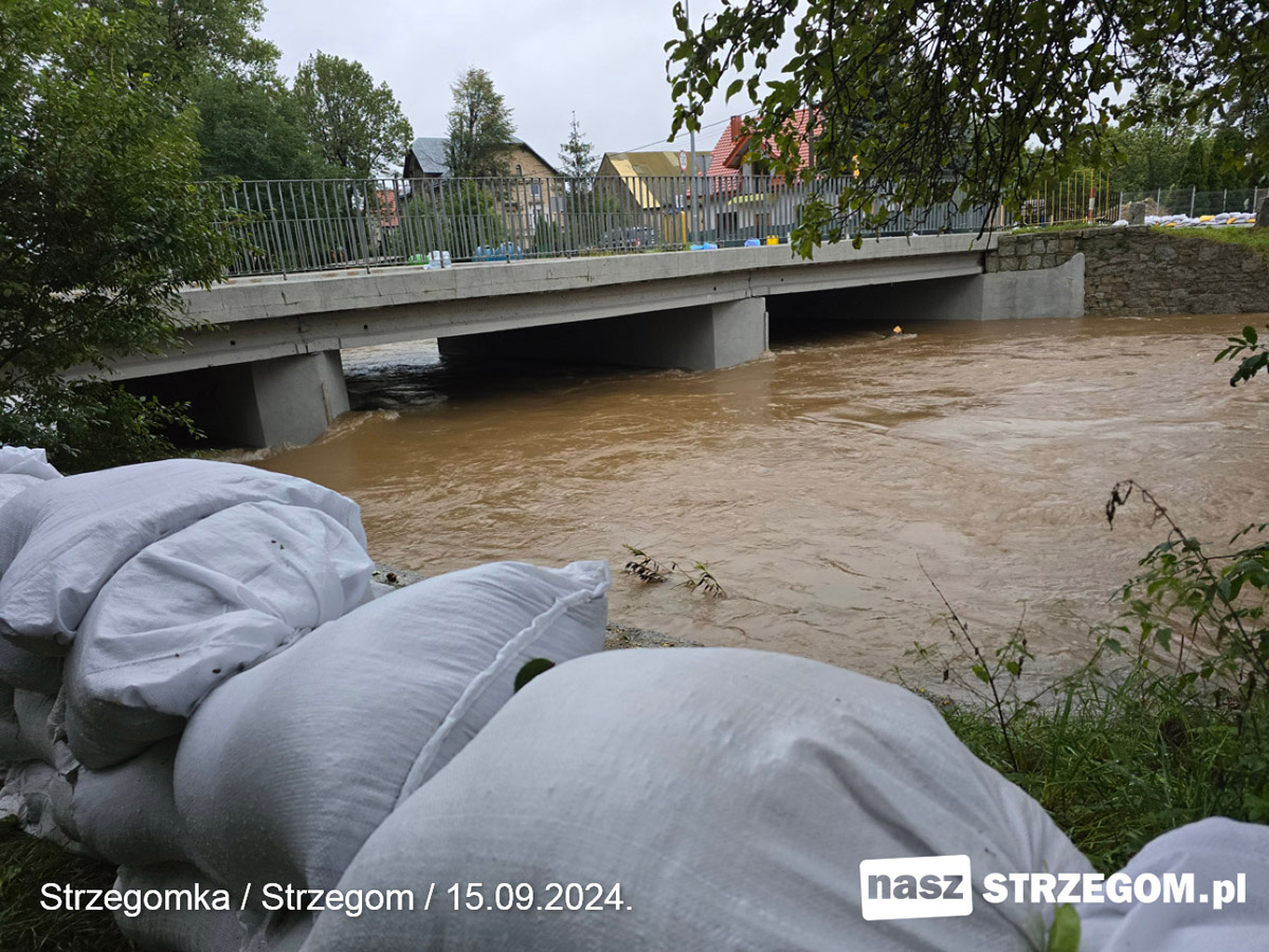 Przekroczony stan alarmowy na rzekach w powiecie. Trwa umacnianie wałów [FOTO] 